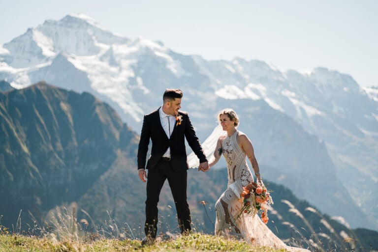 Striking Boho Wedding in the Swiss Alps
